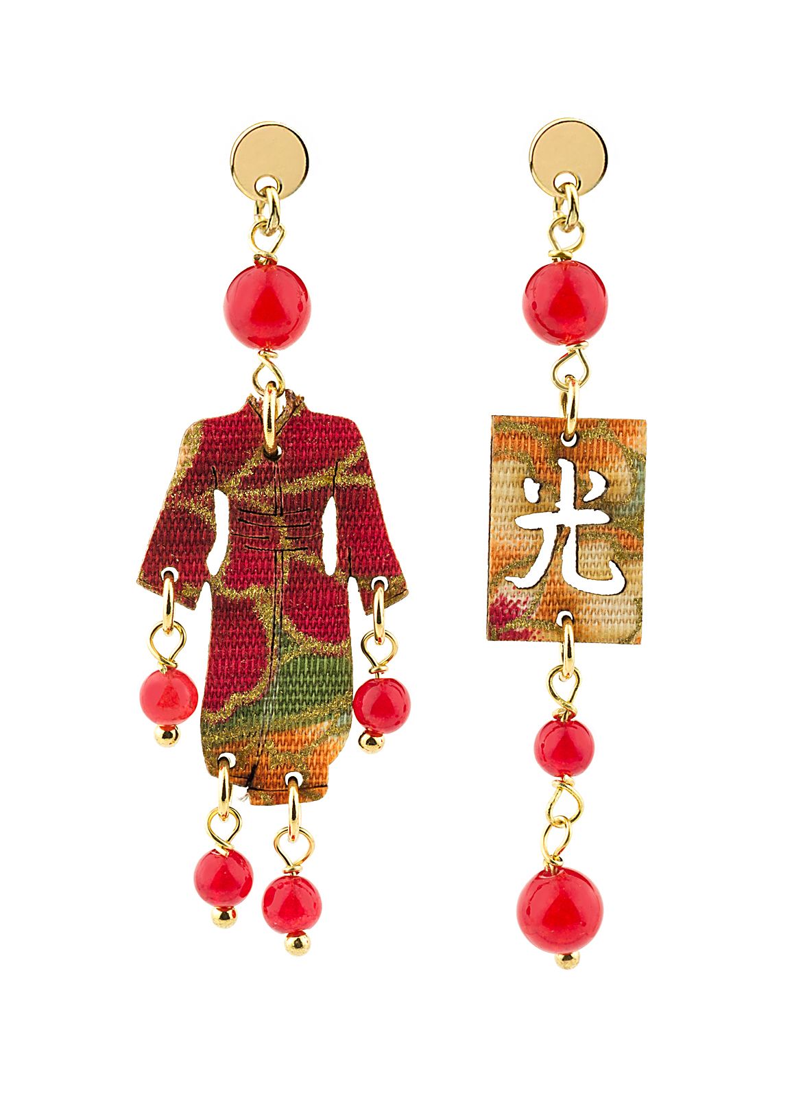 Orecchini Kimono Mini Rubino - Lebole Maison